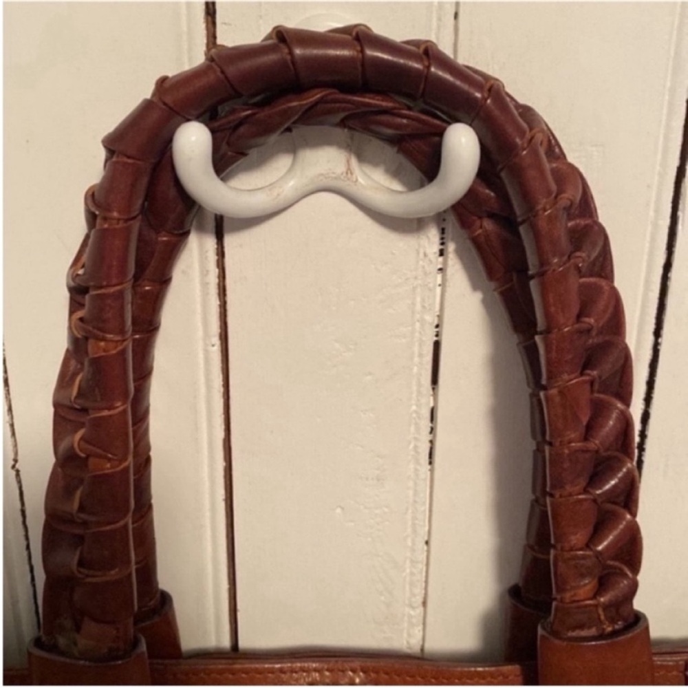 Rey Crocodile Leather Shoulder Bag Brown Tan - Picture 4 of 14